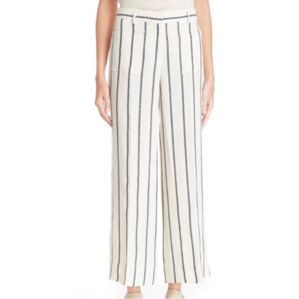 Theory Livdale Striped Linen Pants